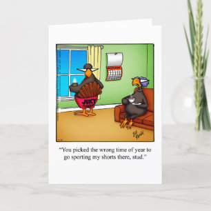 Cartes Pour Fêtes Annuelles Drôle Thanksgiving Humour Greeing Card