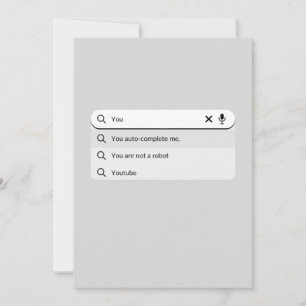 Cartes Pour Fêtes Annuelles Drôle, tu me complètes automatiquement l'humour de