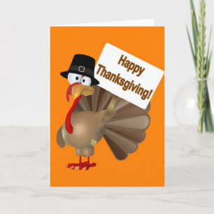Cartes Pour Fêtes Annuelles Drôle Turquie en disant "Bon thanksgiving !"
