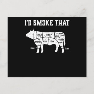 Cartes Pour Fêtes Annuelles Drôle Vache Barbecue Pit Master Cadeau
