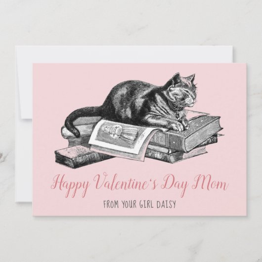 Cartes Pour Fêtes Annuelles Drôle Valentine De Chat (Devant)