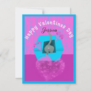 Cartes Pour Fêtes Annuelles Drôle Valentine de la boîte de chat