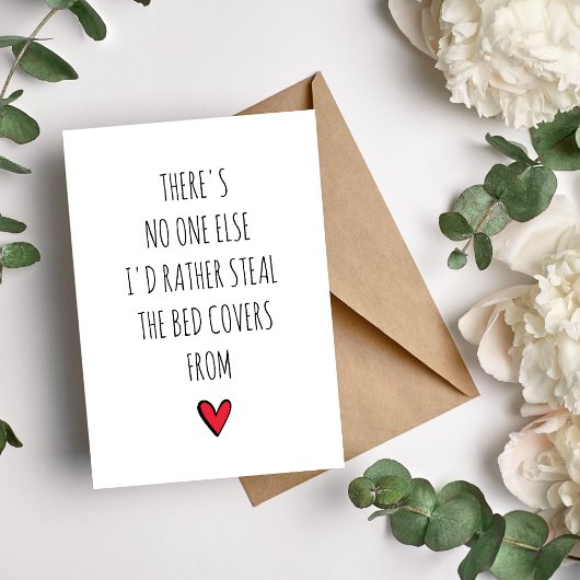 Cartes Pour Fêtes Annuelles Drôle Voler Les Couvertures De Lit