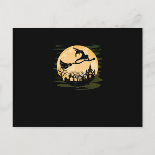 Cartes Pour Fêtes Annuelles Drôle Yoga sorcière femmes filles costume d'Hallow