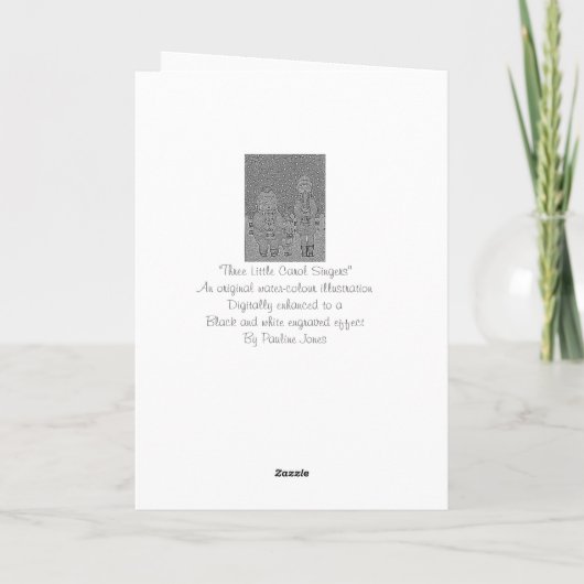 Cartes Pour Fêtes Annuelles drôles chanteurs carol scène neige noël (Dos)