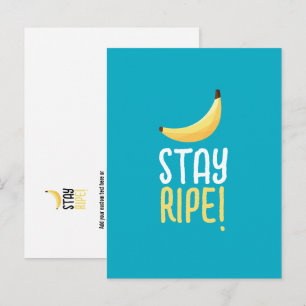 Cartes Pour Fêtes Annuelles Drôles de faveurs de fête à la banane rétro éditab