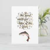 Cartes Pour Fêtes Annuelles Drôles de vœux de saison de pêche (Debout devant)