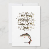 Cartes Pour Fêtes Annuelles Drôles de vœux de saison de pêche (Dos)