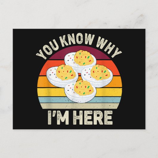 Cartes Pour Fêtes Annuelles Drôles d'oeufs de Thanksgiving farcis Vous savez p (Devant)