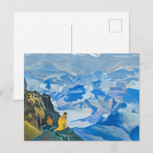 Cartes Pour Fêtes Annuelles Drops of Life de Nicholas Roerich (Devant / Derrière)