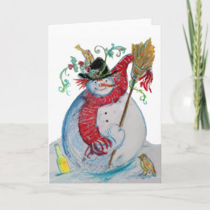 CARTES POUR FÊTES ANNUELLES DRUNKEN SNOWMAN