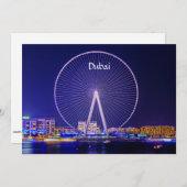 Cartes Pour Fêtes Annuelles Dubaï, grande roue (Devant / Derrière)