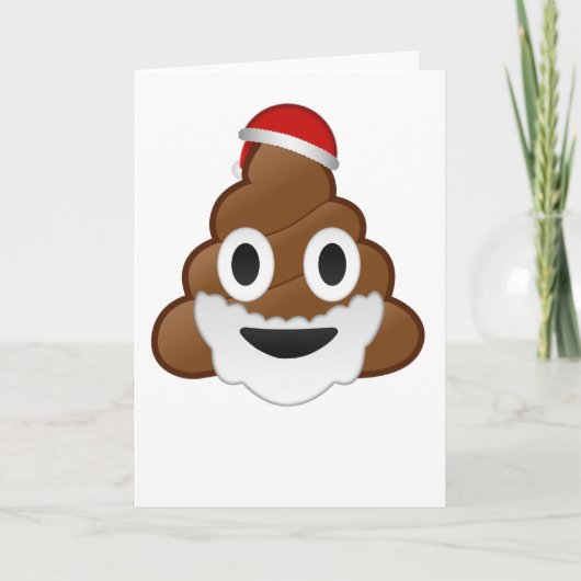 Cartes Pour Fêtes Annuelles Dunette drôle Emoji de Père Noël de Noël (Devant)
