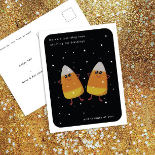 Cartes Pour Fêtes Annuelles Duo de bonbons en forme de maïs "Comptant nos béné