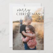 Cartes Pour Fêtes Annuelles Duo Font Simple Photo Moderne Noël (Devant)