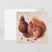 Cartes Pour Fêtes Annuelles Durer - Écureuils 1512 (Devant / Derrière)