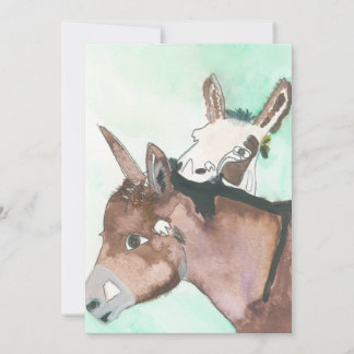 Cartes Pour Fêtes Annuelles D'Vine Donkeys