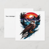 Cartes Pour Fêtes Annuelles Eagle in the mountain (Devant / Derrière)