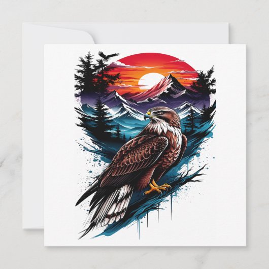 Cartes Pour Fêtes Annuelles Eagle in the mountain (Devant)