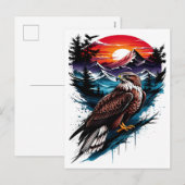 Cartes Pour Fêtes Annuelles Eagle in the mountain (Devant / Derrière)
