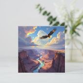 Cartes Pour Fêtes Annuelles Eagle Themed Keeping in Touch (Debout devant)