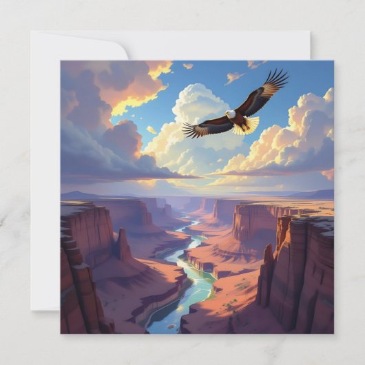 Cartes Pour Fêtes Annuelles Eagle Themed Keeping in Touch (Devant)