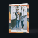 Cartes Pour Fêtes Annuelles Earthy Boho Abstrait Wavy Lines Terracotta Photo<br><div class="desc">Carte de vacances photo Earthy Boho Abstrait Wavy Swirl Lines</div>