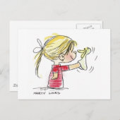 Cartes Pour Fêtes Annuelles EAS-010 Marionnette de Pâques (Devant / Derrière)