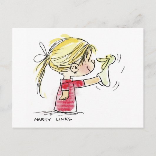 Cartes Pour Fêtes Annuelles EAS-010 Marionnette de Pâques (Devant)