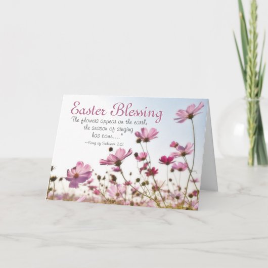 Cartes Pour Fêtes Annuelles Easter Blessing Inspirational Bible Versets (Devant)