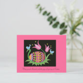 Cartes Pour Fêtes Annuelles Easter Blessing Ukrainian Easter Egg Folk Art (Debout devant)