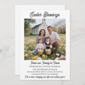 Cartes Pour Fêtes Annuelles Easter Blessings  Personalized Photo Template (Devant / Derrière)
