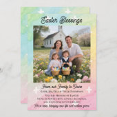 Cartes Pour Fêtes Annuelles Easter Blessings  Personalized Photo Template (Devant / Derrière)