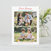Cartes Pour Fêtes Annuelles Easter Blessings Religious Photo Template (Debout devant)