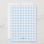Cartes Pour Fêtes Annuelles Easter Bunny Blue Gingham Photo (Dos)