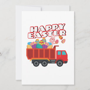 Cartes Pour Fêtes Annuelles Easter Bunny Delivering Truck Easter Eggs For Boys