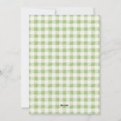 Cartes Pour Fêtes Annuelles Easter Bunny Green Gingham Photo (Dos)