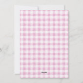 Cartes Pour Fêtes Annuelles Easter Bunny Pink Gingham Photo (Dos)