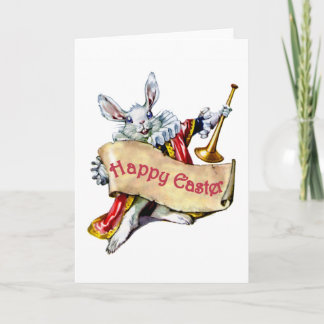 CARTES POUR FÊTES ANNUELLES EASTER BUNNY PROLONGE DE BONNES SALUTATIONS DE PÂQ