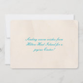 Cartes Pour Fêtes Annuelles Easter Bunny Sand Sculpture on the Beach (Dos)