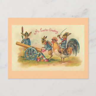 Cartes Pour Fêtes Annuelles Easter Bunny War Vintage