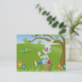 Cartes Pour Fêtes Annuelles Easter Bunny with Eggs (Debout devant)