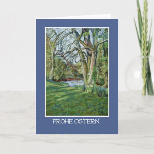 Cartes Pour Fêtes Annuelles Easter Card, German Greeting, Riverbank à Spring