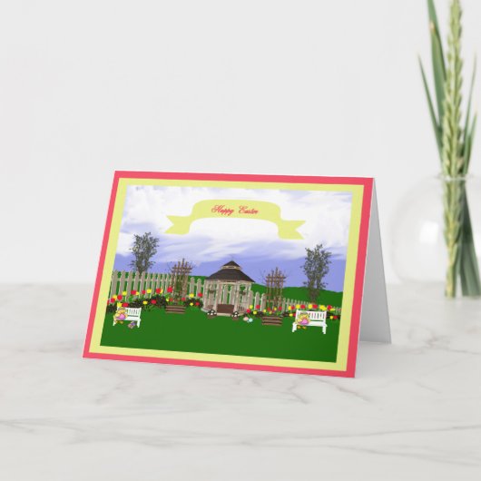 Cartes Pour Fêtes Annuelles Easter Card With Gabezo (Devant)