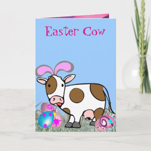 Cartes Pour Fêtes Annuelles Easter Cow
