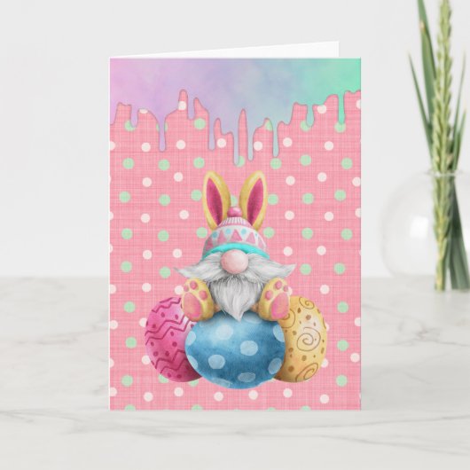 Cartes Pour Fêtes Annuelles Easter Gnome Polkadot Eggs Icing Drips (Devant)