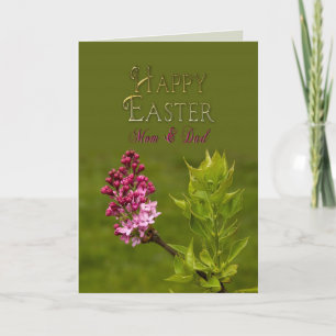 CARTES POUR FÊTES ANNUELLES EASTER - MOM & DAD - LILACS