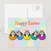 Cartes Pour Fêtes Annuelles Easter owl - rainbow (Devant / Derrière)