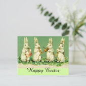 Cartes Pour Fêtes Annuelles EASTER WHITE RABBIT ORCHESTRA Music Making Rabbits (Debout devant)