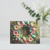 Cartes Pour Fêtes Annuelles Easter wreath (Debout devant)